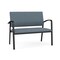 Lesro Newport 2 Seat Tandem Seating Metal Frame No Center Arms, Black, RF Serene Upholstery NP1501 - alternate 1